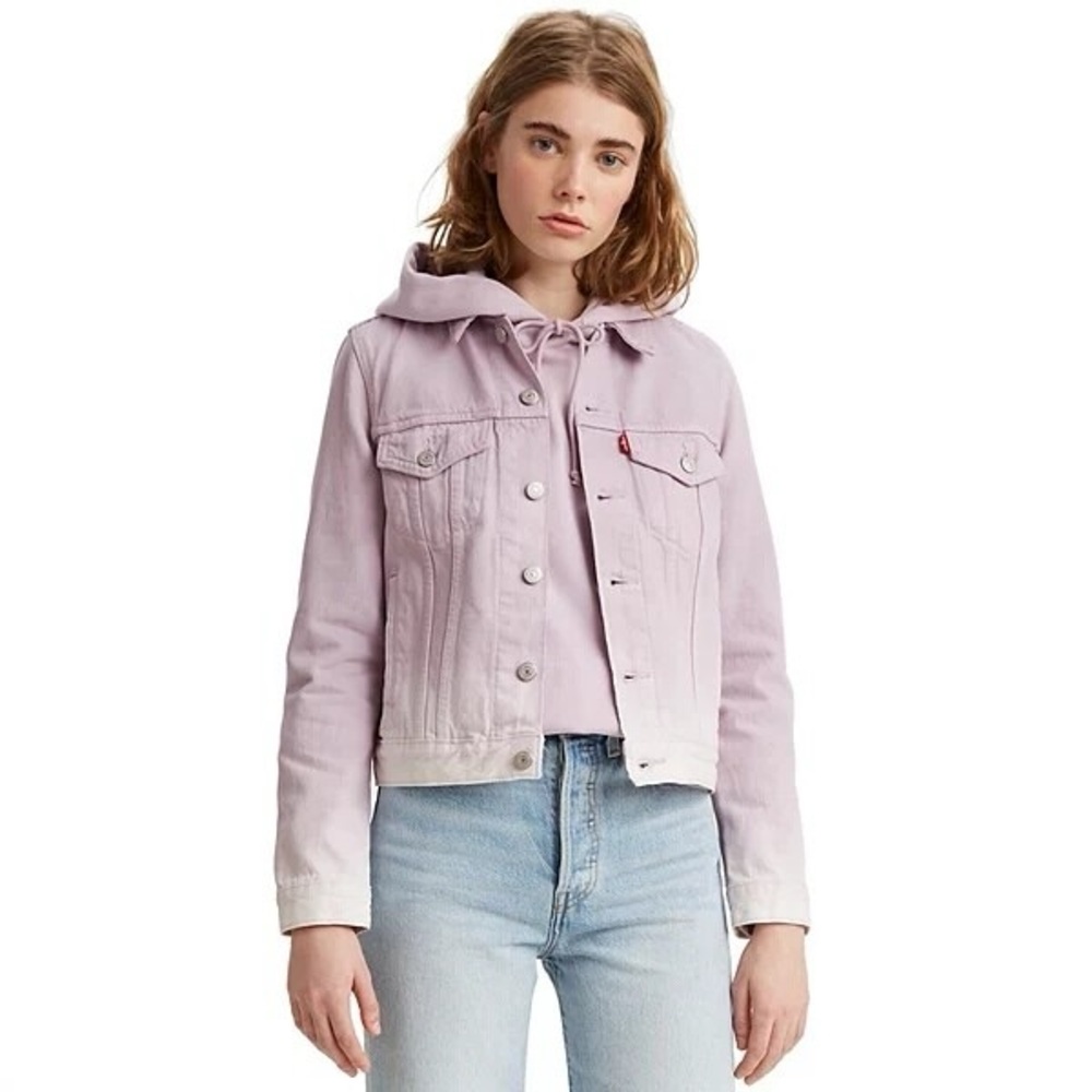 Levi’s Ex-Boyfriend Trucker Jacket Ombré Purple